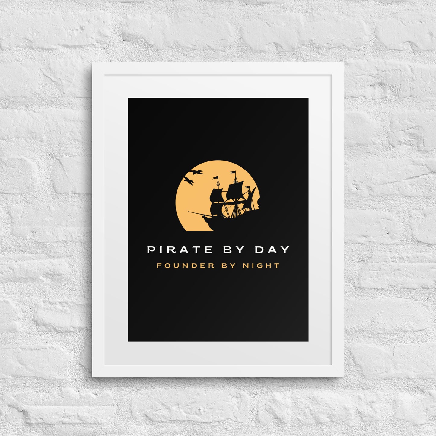 Pirate by Day - Framed poster