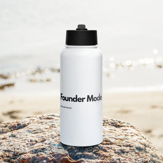 Founder Mode Stainless Steel Water Bottle with Straw Lid