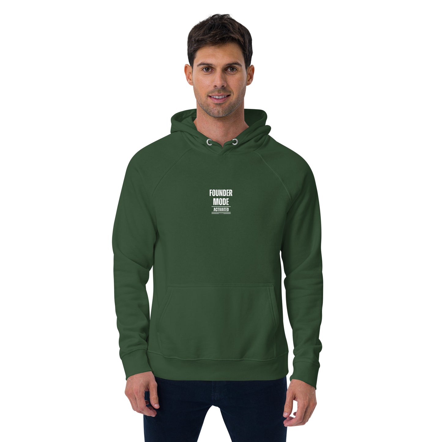 Founder Mode Unisex Eco Raglan Hoodie