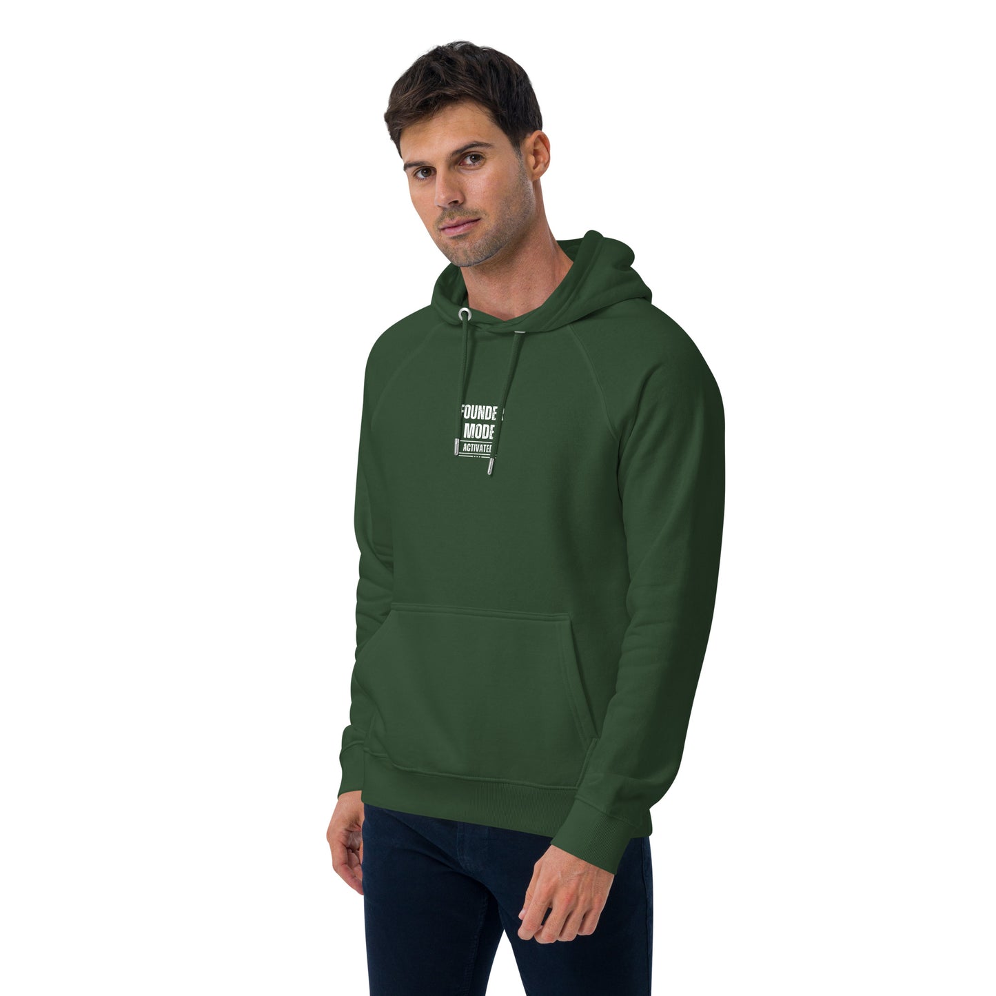 Founder Mode Unisex Eco Raglan Hoodie