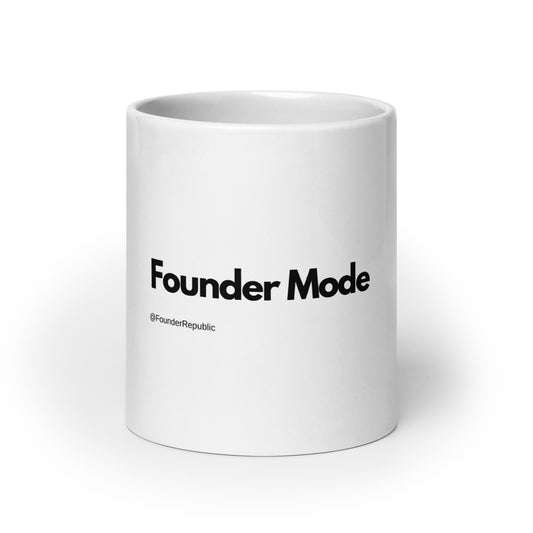 Founder Mode White Glossy 20 oz Mug