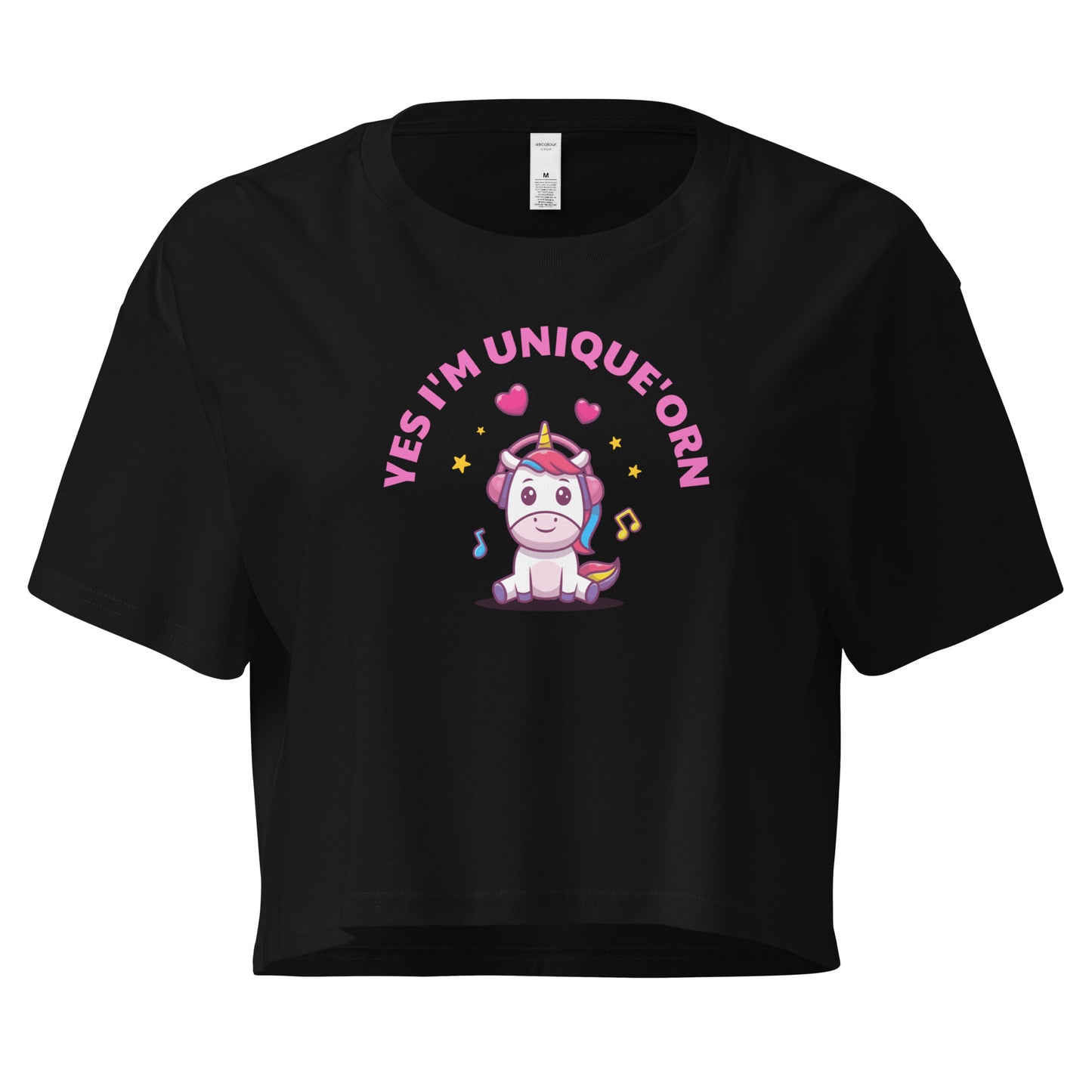 Yes I'm unique'orn Women’s crop top